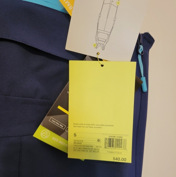 🎯nwt all in motion navy blue snow pants/bib overalls - Picture 5 of 7